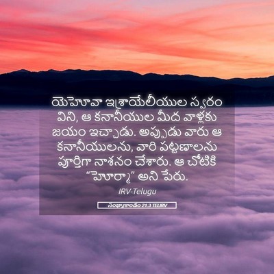 Picture 05 - సంఖ్యాకాండం 21:3 TELIRV - యెహోవా - Bible Verse Picture