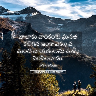 Picture 05 - సంఖ్యాకాండం 22:15 TELIRV - బాలాకు వారికంటే - Bible Verse Picture