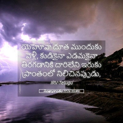 Picture 05 - సంఖ్యాకాండం 22:26 TELIRV - యెహోవా దూత - Bible Verse Picture