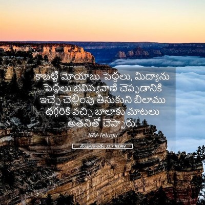Picture 05 - సంఖ్యాకాండం 22:7 TELIRV - కాబట్టి మోయాబు - Bible Verse Picture