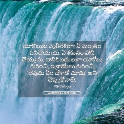 Picture 05 - సంఖ్యాకాండం 23:23 TELIRV - యాకోబుకు - Bible Verse Picture