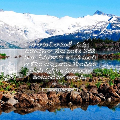 Picture 05 - సంఖ్యాకాండం 23:27 TELIRV - బాలాకు బిలాముతో - Bible Verse Picture