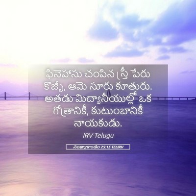 Picture 05 - సంఖ్యాకాండం 25:15 TELIRV - ఫినెహాసు చంపిన - Bible Verse Picture