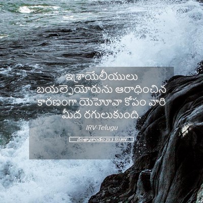 Picture 05 - సంఖ్యాకాండం 25:3 TELIRV - ఇశ్రాయేలీయులు - Bible Verse Picture