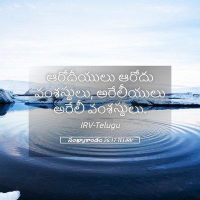 Picture 05 - సంఖ్యాకాండం 26:17 TELIRV - ఆరోదీయులు ఆరోదు - Bible Verse Picture