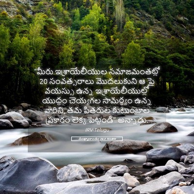 Picture 05 - సంఖ్యాకాండం 26:2 TELIRV - “మీరు - Bible Verse Picture