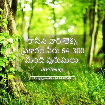Picture 05 - సంఖ్యాకాండం 26:24 TELIRV - రాసిన వారి లెక్క - Bible Verse Picture