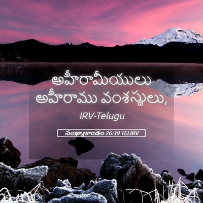 Picture 05 - సంఖ్యాకాండం 26:39 TELIRV - అహీరామీయులు - Bible Verse Picture