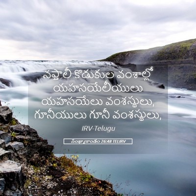 Picture 05 - సంఖ్యాకాండం 26:48 TELIRV - నఫ్తాలీ కొడుకుల - Bible Verse Picture