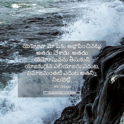 Picture 05 - సంఖ్యాకాండం 27:22 TELIRV - యెహోవా మోషేకు - Bible Verse Picture