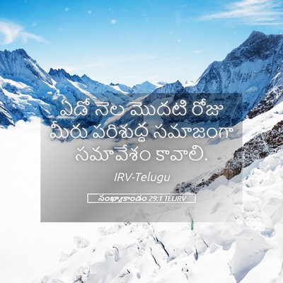 Picture 05 - సంఖ్యాకాండం 29:1 TELIRV - ఏడో నెల మొదటి రోజు - Bible Verse Picture