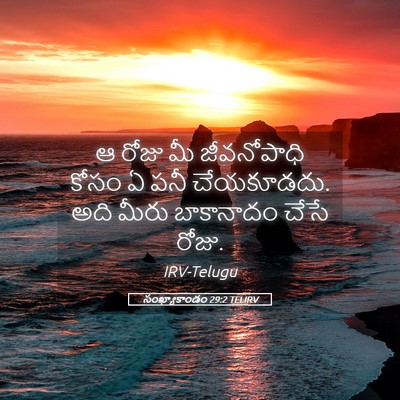 Picture 05 - సంఖ్యాకాండం 29:2 TELIRV - ఆ రోజు మీ - Bible Verse Picture