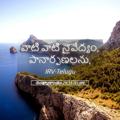 Picture 05 - సంఖ్యాకాండం 29:33 TELIRV - వాటి వాటి - Bible Verse Picture