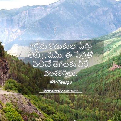 Picture 05 - సంఖ్యాకాండం 3:18 TELIRV - గెర్షోను కొడుకుల - Bible Verse Picture