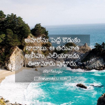 Picture 05 - సంఖ్యాకాండం 3:2 TELIRV - అహరోను పెద్ద - Bible Verse Picture