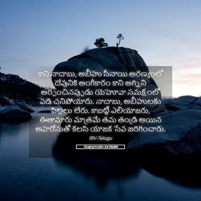 Picture 05 - సంఖ్యాకాండం 3:4 TELIRV - కాని నాదాబు, అబీహు - Bible Verse Picture