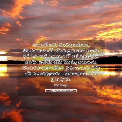Picture 05 - సంఖ్యాకాండం 30:8 TELIRV - అయితే ఆమె - Bible Verse Picture