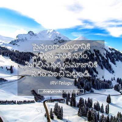 Picture 05 - సంఖ్యాకాండం 31:27 TELIRV - సైన్యంగా - Bible Verse Picture