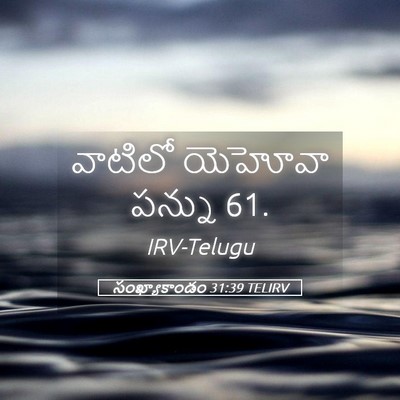 Picture 05 - సంఖ్యాకాండం 31:39 TELIRV - వాటిలో యెహోవా - Bible Verse Picture