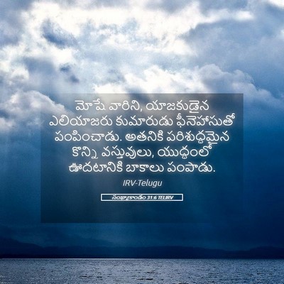 Picture 05 - సంఖ్యాకాండం 31:6 TELIRV - మోషే వారిని, - Bible Verse Picture