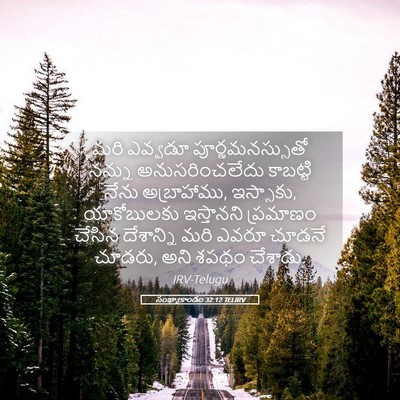 Picture 05 - సంఖ్యాకాండం 32:12 TELIRV - మరి ఎవ్వడూ - Bible Verse Picture