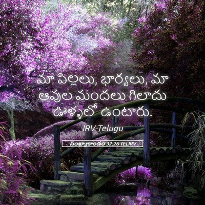 Picture 05 - సంఖ్యాకాండం 32:26 TELIRV - మా పిల్లలు, - Bible Verse Picture