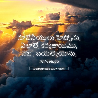 Picture 05 - సంఖ్యాకాండం 32:37 TELIRV - రూబేనీయులు - Bible Verse Picture