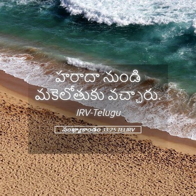 Picture 05 - సంఖ్యాకాండం 33:25 TELIRV - హరాదా నుండి - Bible Verse Picture