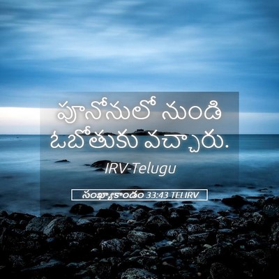 Picture 05 - సంఖ్యాకాండం 33:43 TELIRV - పూనోనులో నుండి - Bible Verse Picture