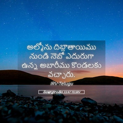 Picture 05 - సంఖ్యాకాండం 33:47 TELIRV - అల్మోను - Bible Verse Picture