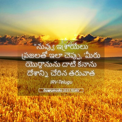 Picture 05 - సంఖ్యాకాండం 33:51 TELIRV - “నువ్వు ఇశ్రాయేలు - Bible Verse Picture