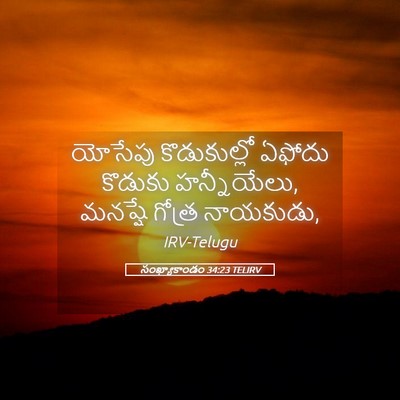 Picture 05 - సంఖ్యాకాండం 34:23 TELIRV - యోసేపు కొడుకుల్లో - Bible Verse Picture