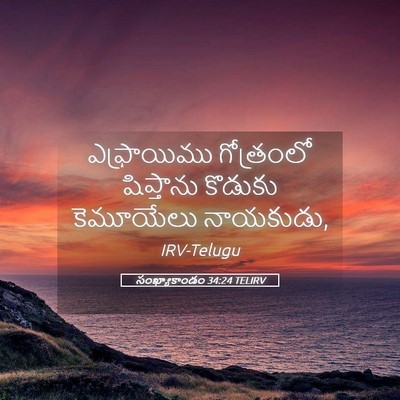 Picture 05 - సంఖ్యాకాండం 34:24 TELIRV - ఎఫ్రాయిము - Bible Verse Picture