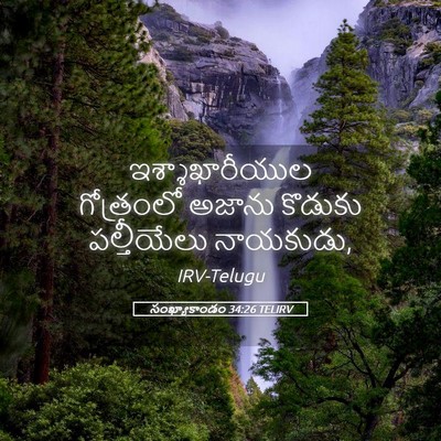 Picture 05 - సంఖ్యాకాండం 34:26 TELIRV - ఇశ్శాఖారీయుల - Bible Verse Picture