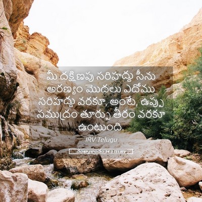 Picture 05 - సంఖ్యాకాండం 34:3 TELIRV - మీ దక్షిణపు - Bible Verse Picture