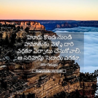 Picture 05 - సంఖ్యాకాండం 34:8 TELIRV - హోరు కొండ నుండి - Bible Verse Picture