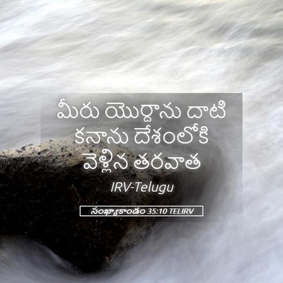 Picture 05 - సంఖ్యాకాండం 35:10 TELIRV - మీరు యొర్దాను - Bible Verse Picture