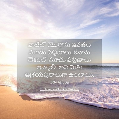 Picture 05 - సంఖ్యాకాండం 35:14 TELIRV - వాటిలో యొర్దాను - Bible Verse Picture