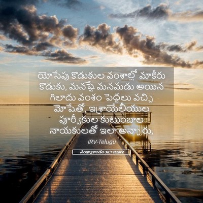 Picture 05 - సంఖ్యాకాండం 36:1 TELIRV - యోసేపు కొడుకుల - Bible Verse Picture