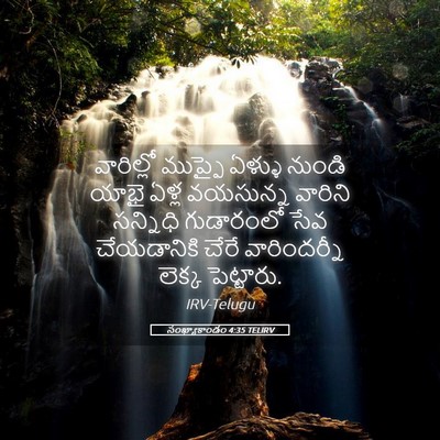 Picture 05 - సంఖ్యాకాండం 4:35 TELIRV - వారిల్లో ముప్ఫై - Bible Verse Picture