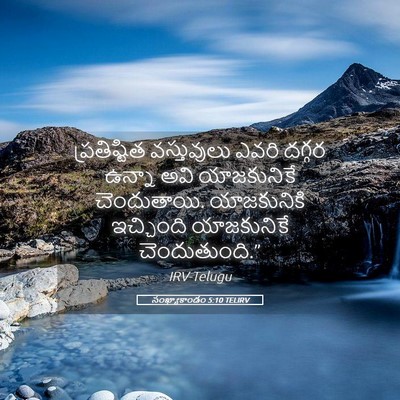 Picture 05 - సంఖ్యాకాండం 5:10 TELIRV - ప్రతిష్టిత - Bible Verse Picture