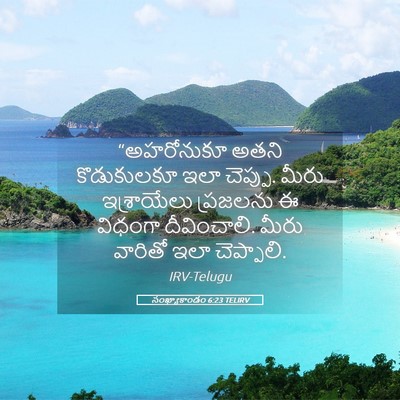 Picture 05 - సంఖ్యాకాండం 6:23 TELIRV - “అహరోనుకూ అతని - Bible Verse Picture