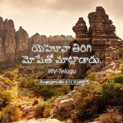 Picture 05 - సంఖ్యాకాండం 8:23 TELIRV - యెహోవా తిరిగి - Bible Verse Picture