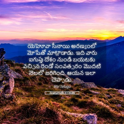 Picture 05 - సంఖ్యాకాండం 9:1 TELIRV - యెహోవా సీనాయి - Bible Verse Picture