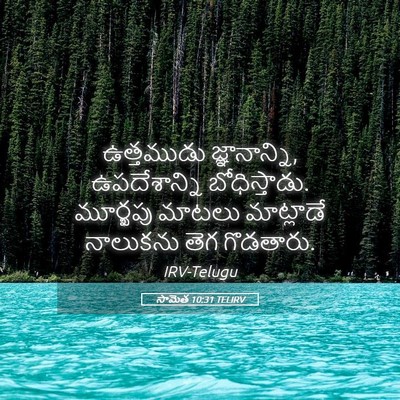 Picture 05 - సామెత 10:31 TELIRV - ఉత్తముడు - Bible Verse Picture