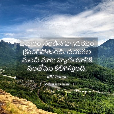 Picture 05 - సామెత 12:25 TELIRV - విచారం నిండిన - Bible Verse Picture