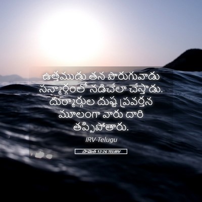 Picture 05 - సామెత 12:26 TELIRV - ఉత్తముడు తన - Bible Verse Picture