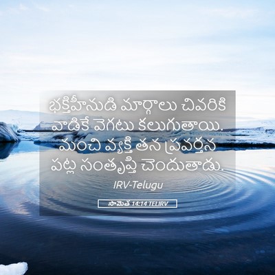 Picture 05 - సామెత 14:14 TELIRV - భక్తిహీనుడి - Bible Verse Picture