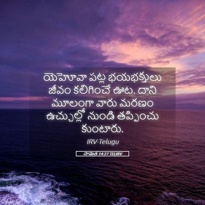 Picture 05 - సామెత 14:27 TELIRV - యెహోవా పట్ల - Bible Verse Picture