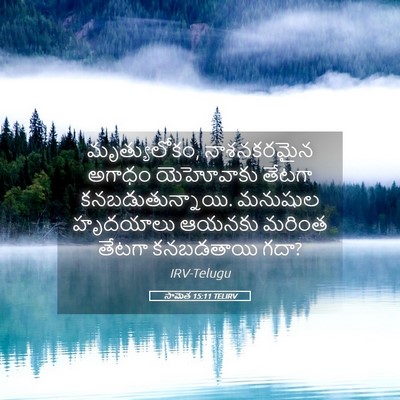 Picture 05 - సామెత 15:11 TELIRV - మృత్యులోకం, - Bible Verse Picture